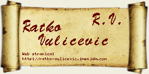 Ratko Vulićević vizit kartica